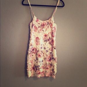 Spaghetti strap mini dress.